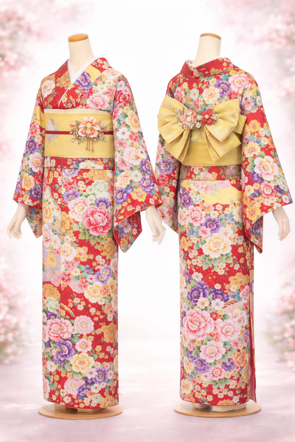 華やかな柄の着物